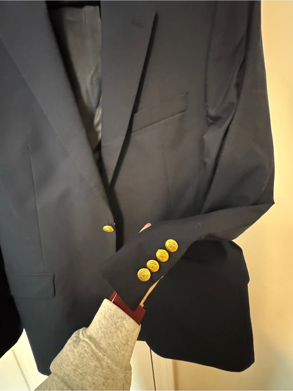 Ralph Lauren Navy Sport Coat with Gold Buttons